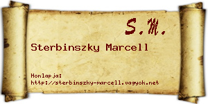 Sterbinszky Marcell névjegykártya