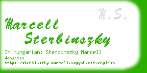 marcell sterbinszky business card